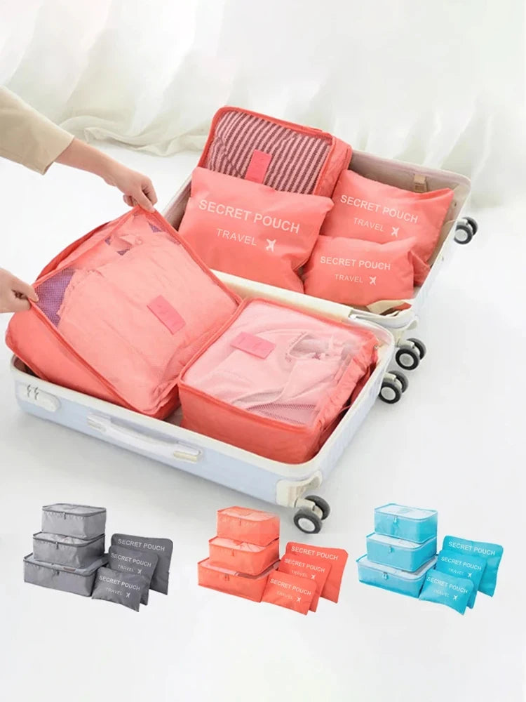 6pcs Multifunction Travel Bags Waterproof Clothes Storage