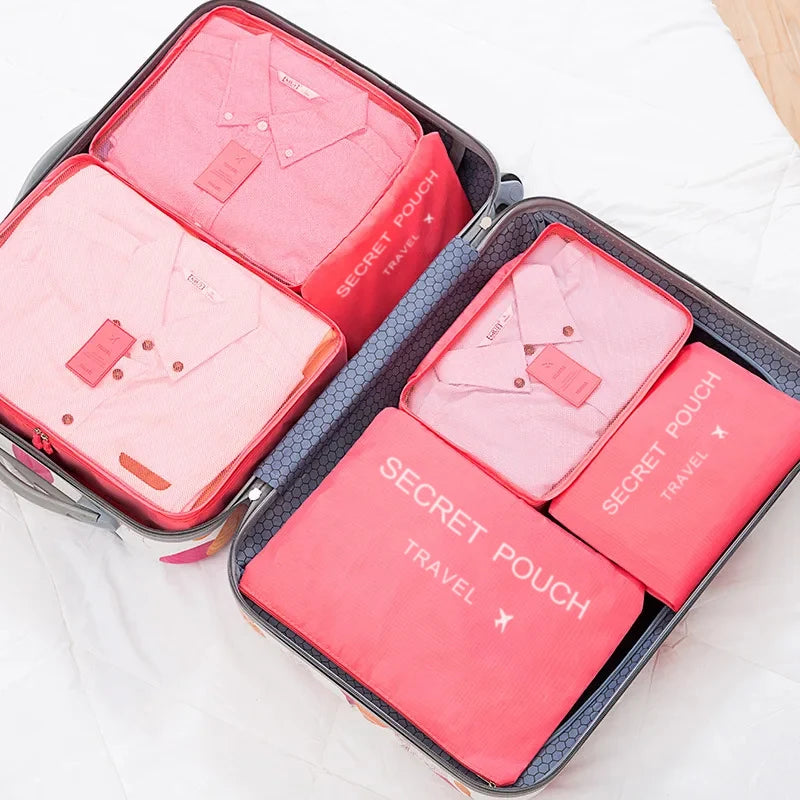 6pcs Multifunction Travel Bags Waterproof Clothes Storage