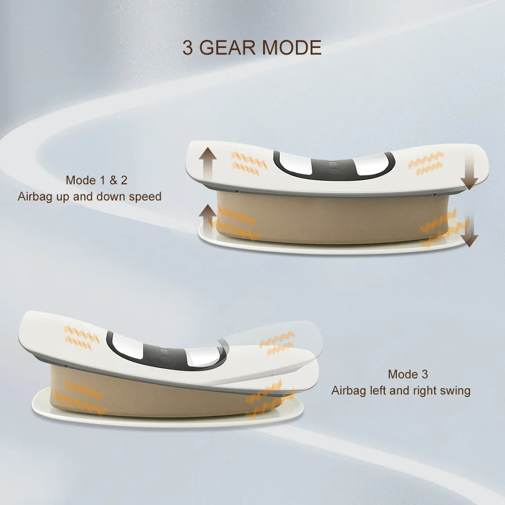 Electric Lumbar Traction Massager Inflatable Back Stretcher Device