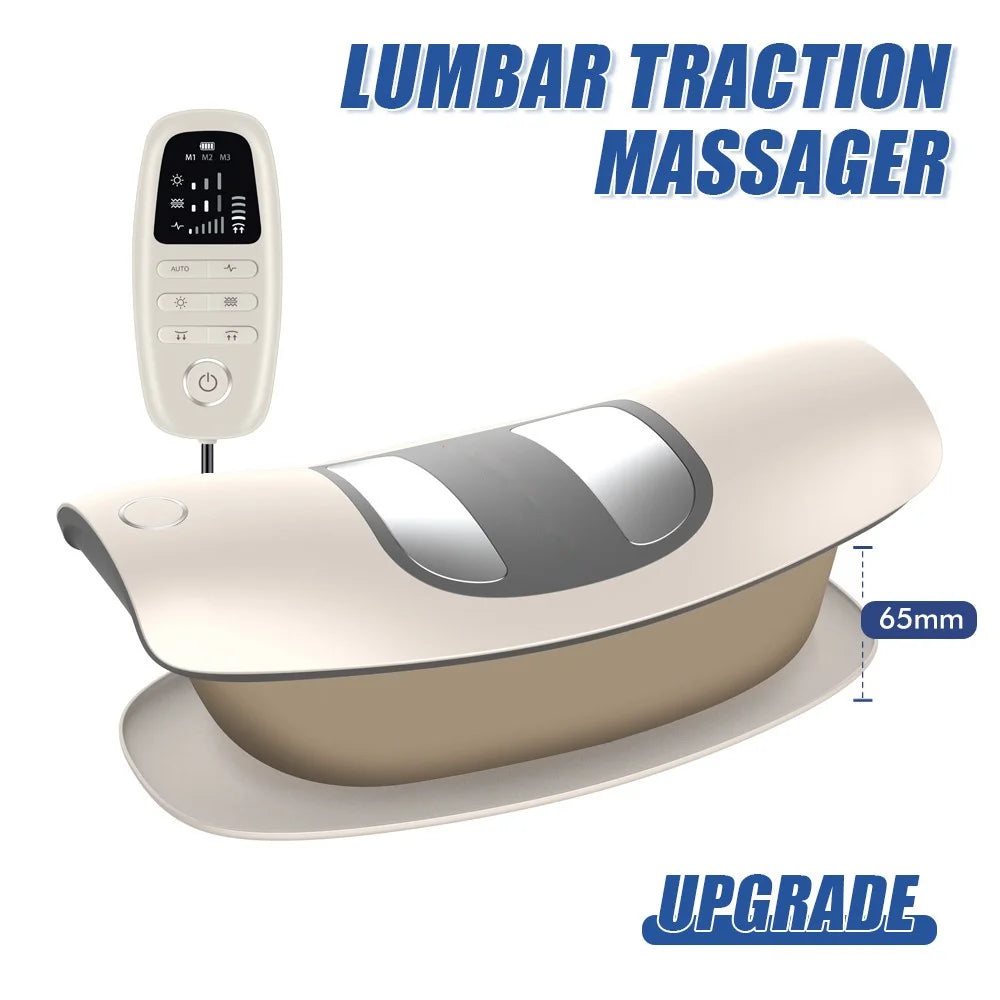 Electric Lumbar Traction Massager Inflatable Back Stretcher Device