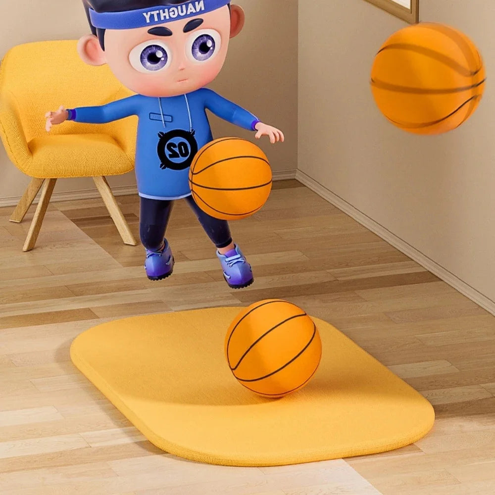 Silent Foam Basketball for Kids - Indoor Quiet Bouncing Ball