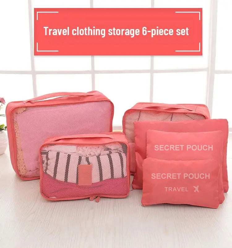 6pcs Multifunction Travel Bags Waterproof Clothes Storage