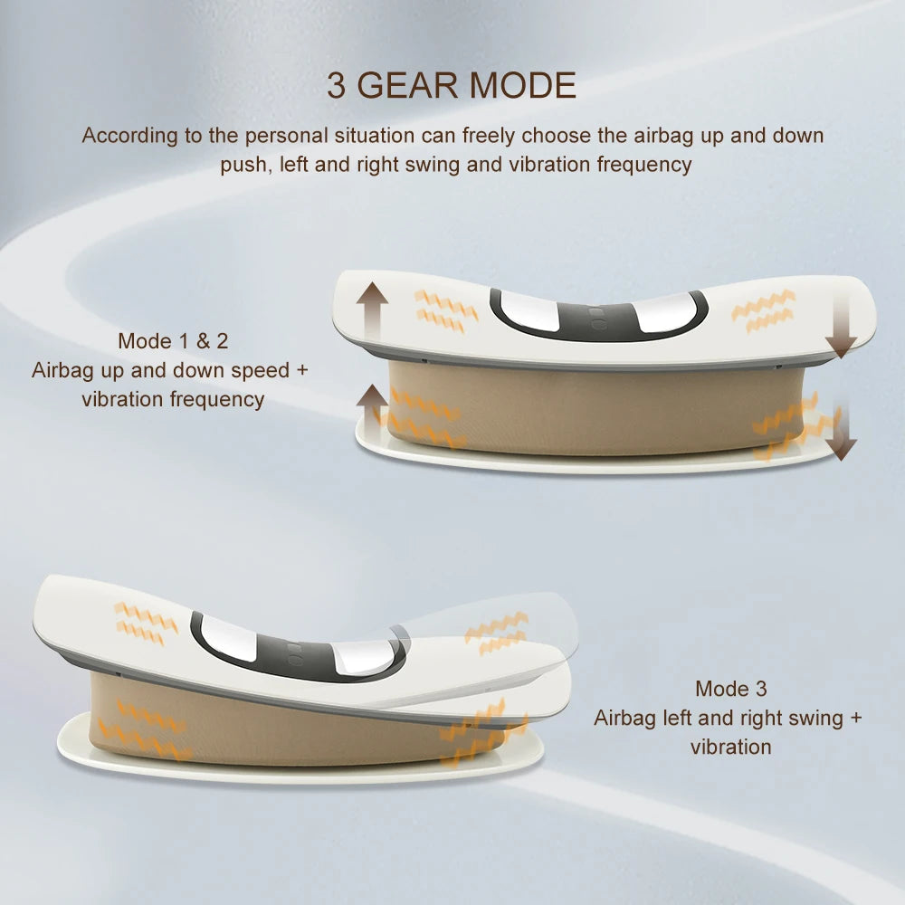 Electric Lumbar Traction Massager Inflatable Back Stretcher Device