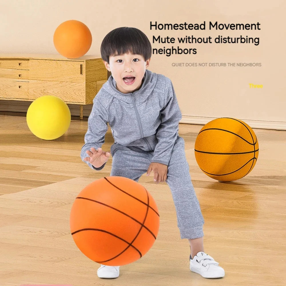 Silent Foam Basketball for Kids - Indoor Quiet Bouncing Ball