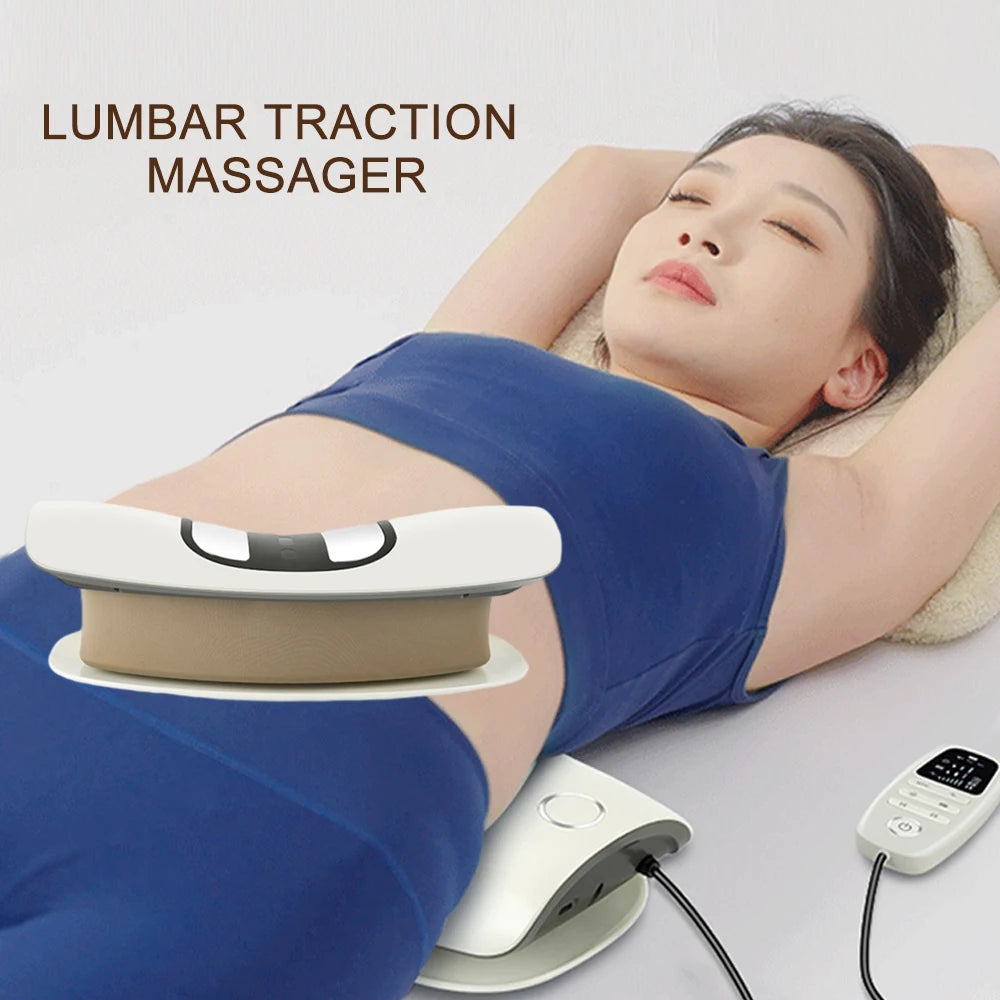 Electric Lumbar Traction Massager Inflatable Back Stretcher Device