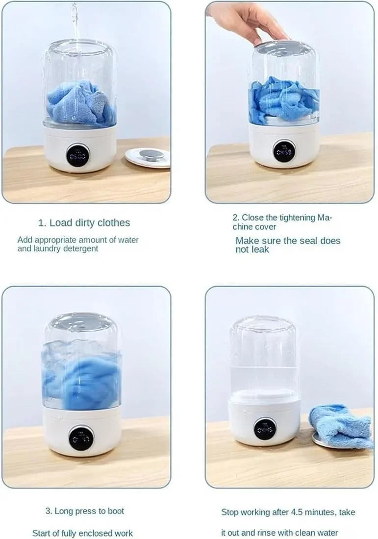 Portable Mini Washing Machine - Wireless Underwear & Socks Cleaner