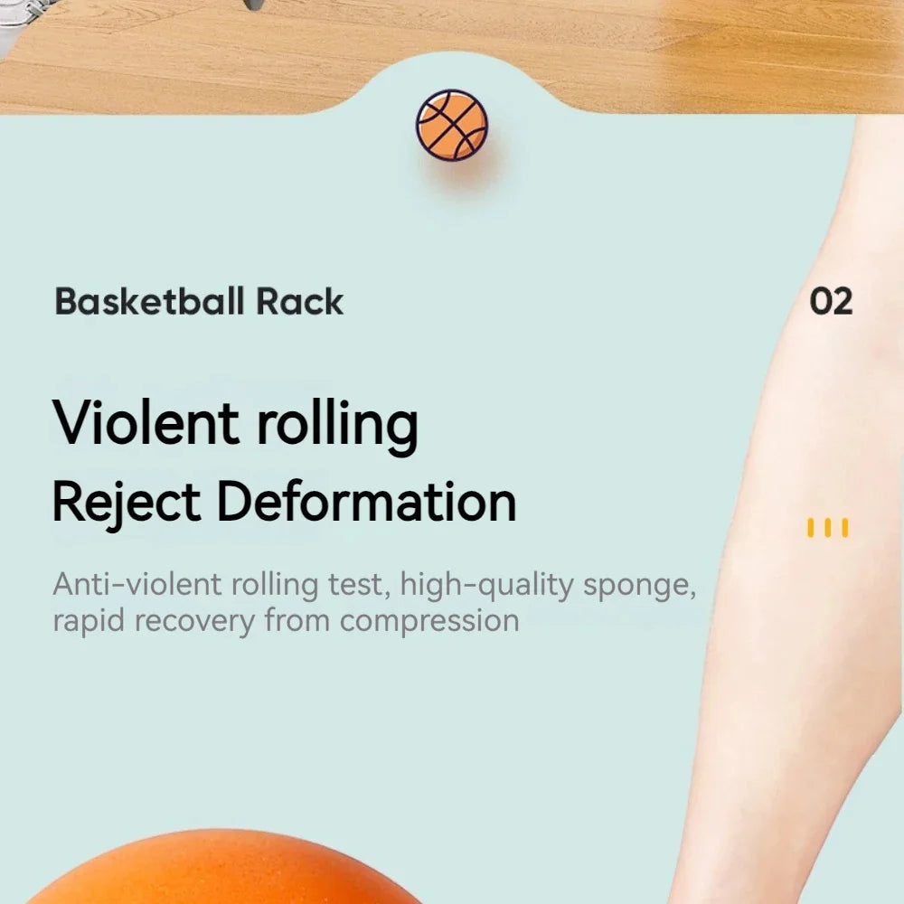 Silent Foam Basketball for Kids - Indoor Quiet Bouncing Ball