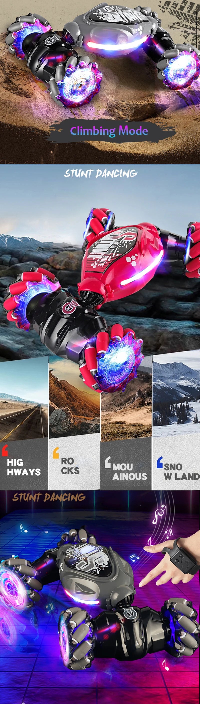 Brand New 4WD Stunt Drift Car With LED Lights