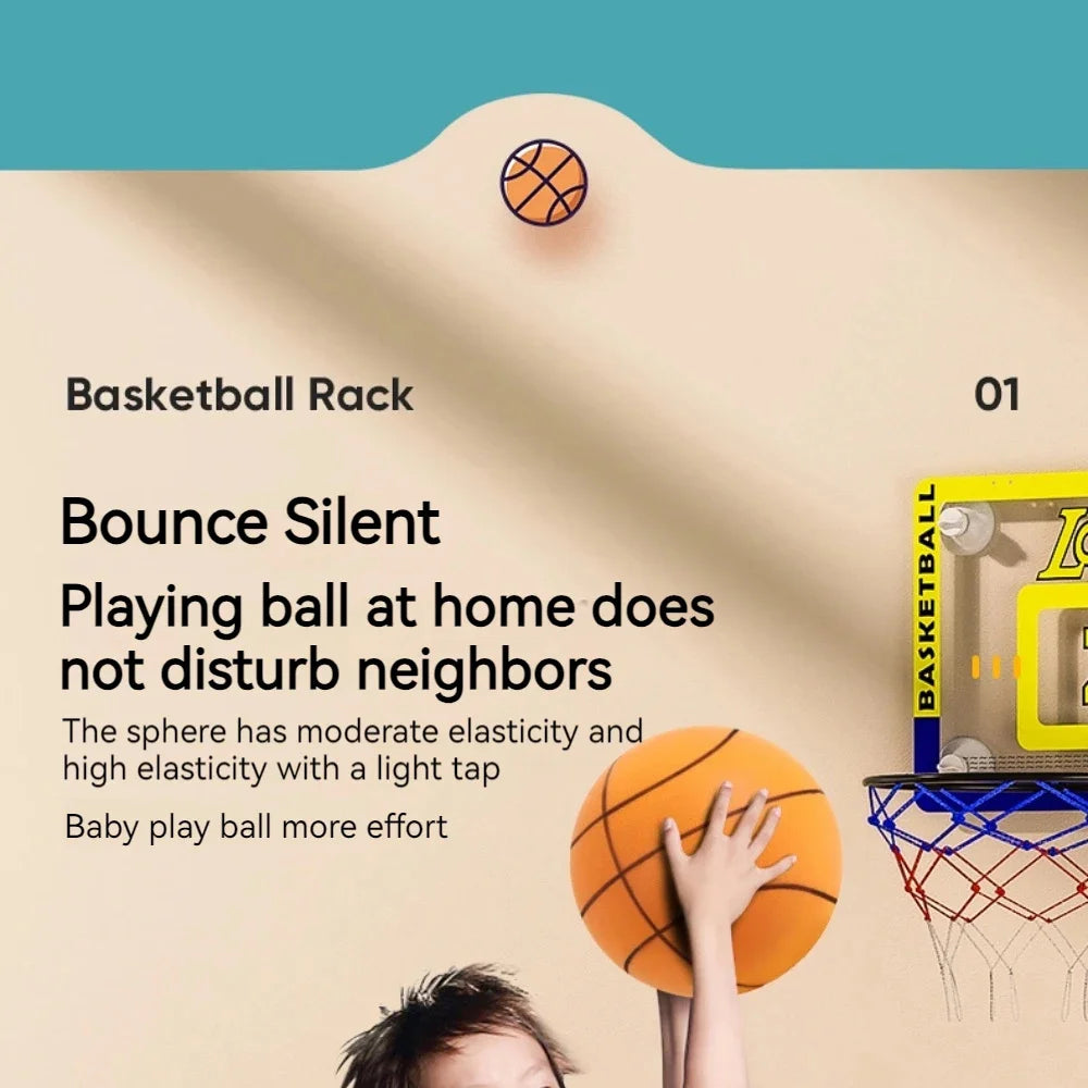 Silent Foam Basketball for Kids - Indoor Quiet Bouncing Ball