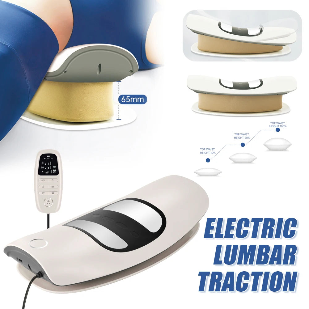 Electric Lumbar Traction Massager Inflatable Back Stretcher Device