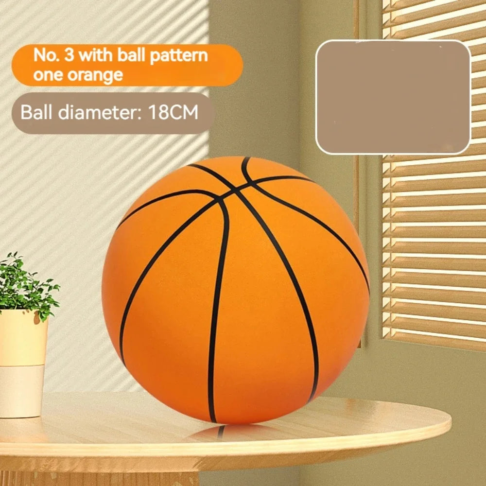 Silent Foam Basketball for Kids - Indoor Quiet Bouncing Ball